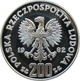 Polska / PRL - 200 Złotych  MŚ Hiszpania 1982 próba