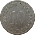 Niemcy 10 Pfennig 1904 G
