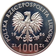 Polska / PRL 1000 Złotych MŚ Meksyk 1986 próba