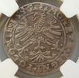 Polska Zygmunt I Stary Grosz 1545 Kraków przebitka NGC XF45 R*