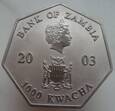 Zambia 1000 Kwacha 2003 Kalendarz