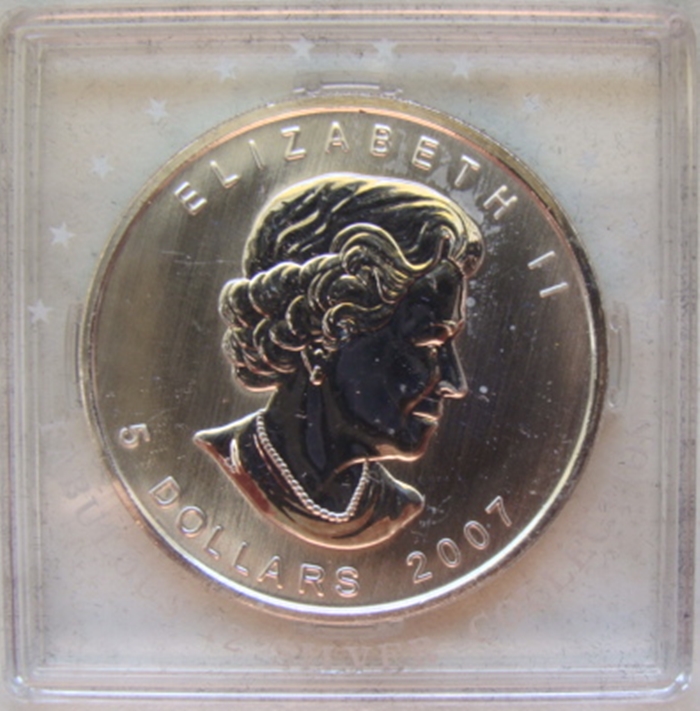 Kanada 5 Dollars 2007 - uncja 999