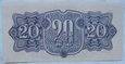 Czechosłowacja 20 Koron 1944 KP Specimen