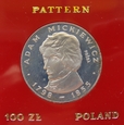 Polska 100 złotych Mickiewicz 1978 próba