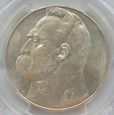 Polska 10 Złotych 1936 Piłsudski PCGS UNC Detail