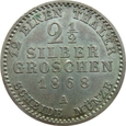 Niemcy 2 1/2 Silbergroschen 1868 A Prusy