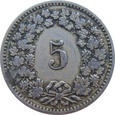 Szwajcaria 5 Rappen 1885