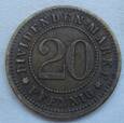 Niemcy Dividenden-Marke 20 Pfennig Lindau
