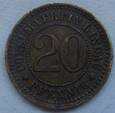 Niemcy Dividenden-Marke 20 Pfennig Lindau