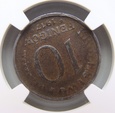 Królestwo Polskie 10 Fenigów 1917 NBO - odwrotka - NGC AU