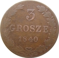 Polska 3 Grosze 1840 MW