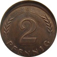 Niemcy 2 Pfennig 1964 G  - klasyczny destrukt