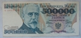 Polska 500 000 Złotych 1990 seria U