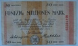 Wrocław - Breslau - 50 Milionów Marek 1923