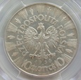 Polska 10 Złotych 1936 Piłsudski PCGS UNC Detail