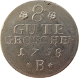 Niemcy Anhalt-Bernburg 8 Gute Groschen 1758 B