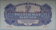 Polska 50 Złotych 1944 - odbitka 1979 z oryginalnej kliszy