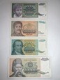 Jugosławia - zestaw banknotów - 4 sztuki