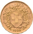 20 Franków Szwajcaria 1935 (9-10)