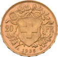 20 Franków Szwajcaria 1935 (11-12)