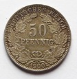 Niemcy, Kaiserreich, 50 Pfennig 1900 J RZADKA!