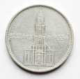 III Rzesza, 5 Reichsmark 1934 F Kościół z datą