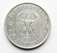 III Rzesza, 5 Reichsmark 1934 F Kościół z datą