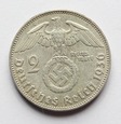 III Rzesza, 2 Reichsmark 1936 J Hindenburg Rzadka!