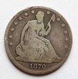 USA, Half Dollar 1870 Ag