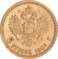 138. Rosja 5 rubli 1901 r. FZ