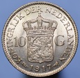 Holandia 10 Guldenów 1917 r. Wilhelmina