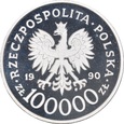Polska 100000 złotych 1990 r. Solidarność gruba 32mm