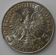 Polska 5 złotych 1933 r. Głowa kobiety z.z.m.