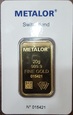 Sztabka złota Metalor 20 gram 999/1000, Szwajcaria