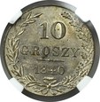 10 groszy 1840 r. NGC MS64 Królestwo Kongresowe