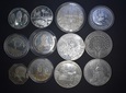 Polska zestaw srebrnych monet kolekcjonerskich 12 sztuk