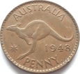 AUSTRALIA 1 Pens 1948 KRÓL JERZY VI