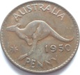 AUSTRALIA 1 Pens 1950 KRÓL JERZY VI