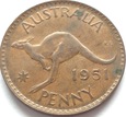 AUSTRALIA 1 Pens 1951  KRÓL JERZY VI