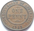 AUSTRALIA 1 Pens One Penny 1933 KRÓL JERZY V