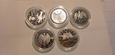 Niemcy 2003  komplet Monet 5 x 10 € Lustrzanki 5 x 18 Gr srebro 925