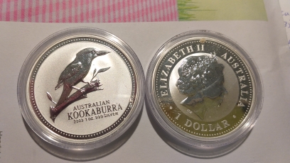 Australia 2003 Kookaburra   1 Uncja srebro 999    