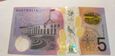 AUSTRALIA   5 Dolarow   nowiutki Banknot polimeryczny
