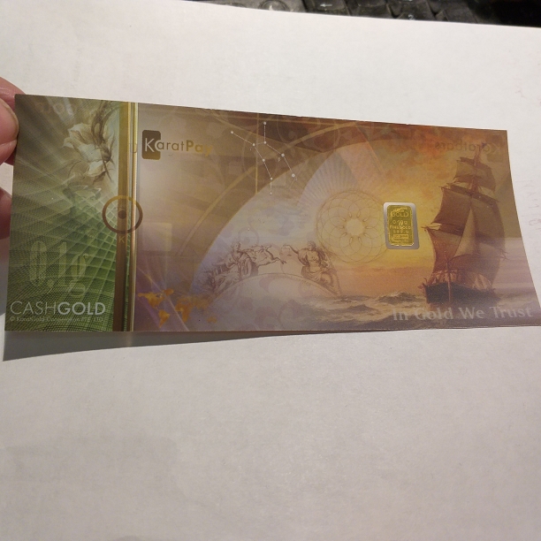 Turcja  Sztabka 1x 0,1 Gram  Zloto  999  w  Blistrze w Formie Banknotu