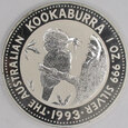 AUSTRALIA 1993 Kookaburra 1 oz Ag 999 uncja srebra