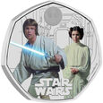 WIELKA BRYTANIA 2023 Jedi Royalities Skywalker Leia 50 pence + holder