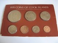 COOK ISLANDS wyspy cooka 1974 zestaw 7 monet UNC #17.