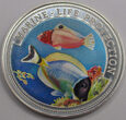 LIBERIA 1997 Rafa Koralowa Marine Life Protection Ag 5 dolarów UNC