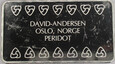 Gem Ingots USA Ag 925 sztabka srebra David-Andersen z oliwinem