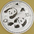 CHINY 2022 Panda 30g Ag 999 10 yuan UNC